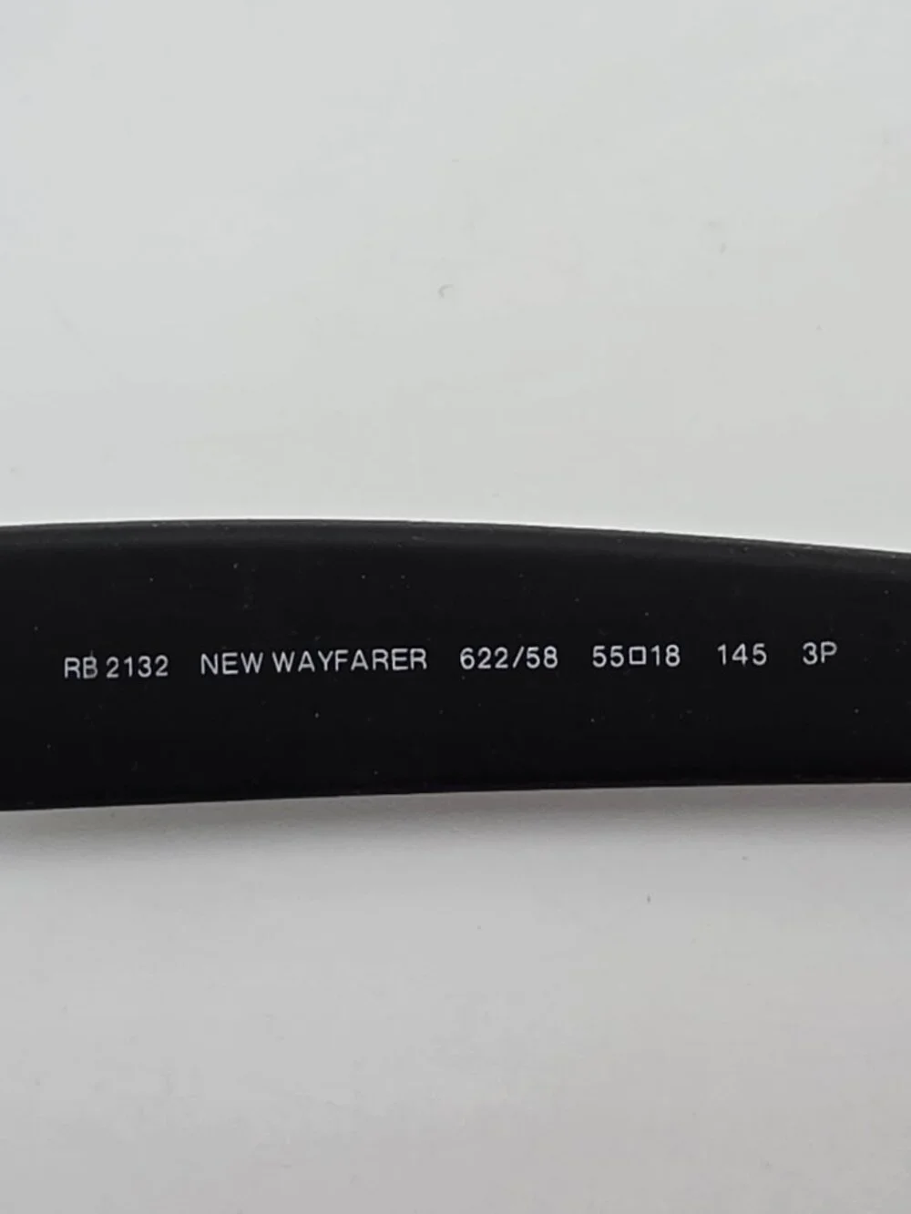 Ray-Ban RB2132 622/58 New Wayfarer Matte Rubber Black Sunglasses Frame w/ Case